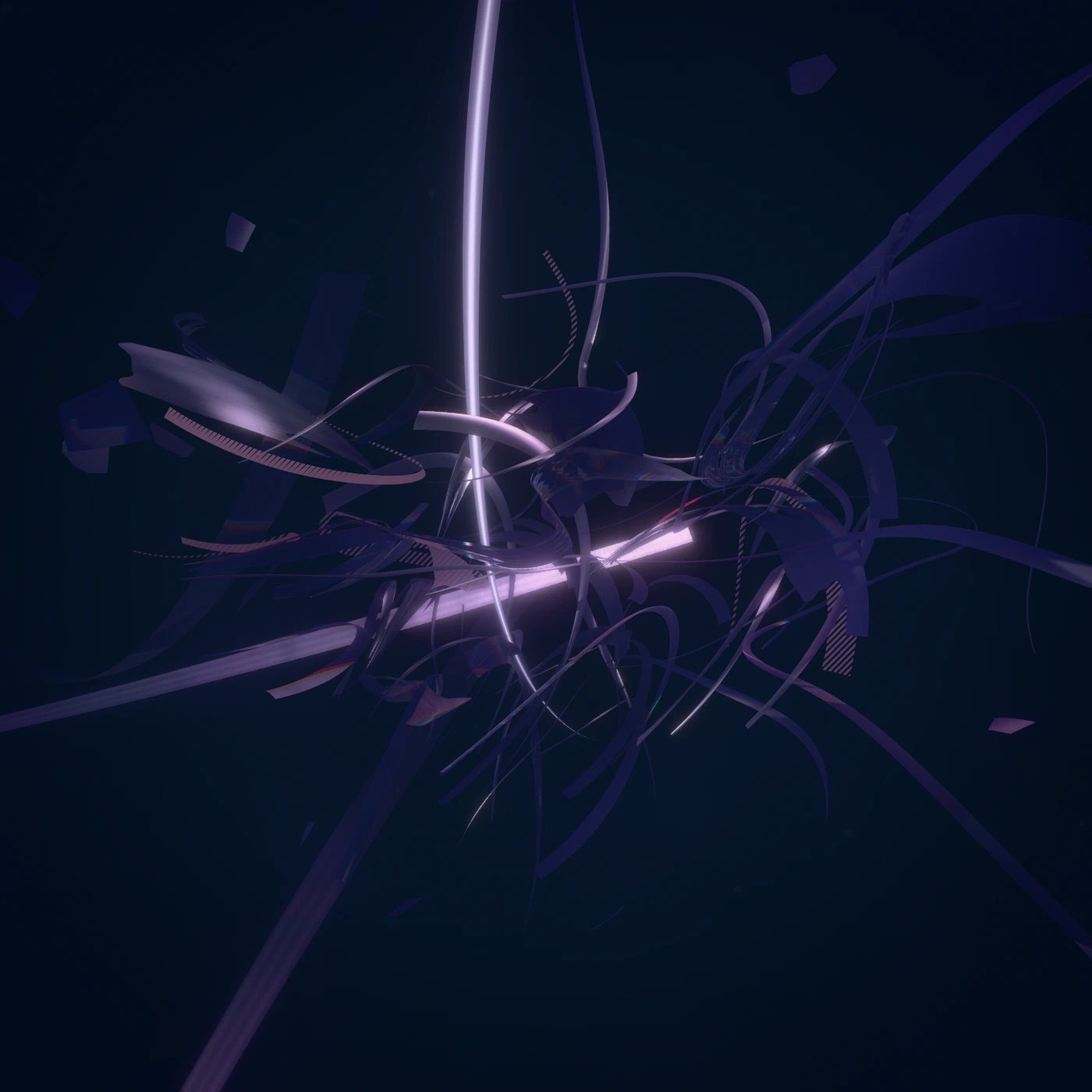 Abstract digital render, dense procedural colour and noise.